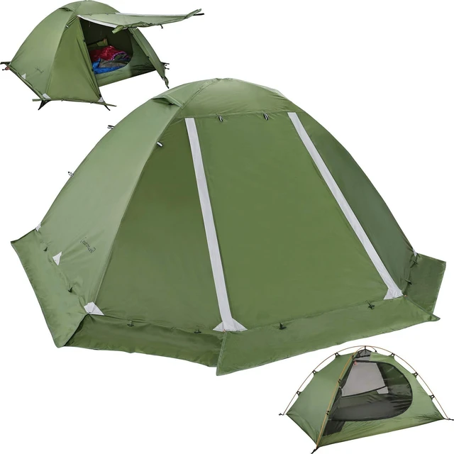 Main image of 4 Season Backpacking Tent - 2 Person Cold Weather Winter Tent | 2 Man Snow Tent, Aluminum Pole, PU 5000, Easy Setup Tent, Lightweight, Waterproof, All Season Weather Tent for Hiking