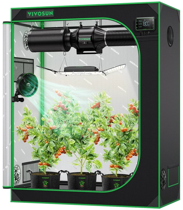 Main image of S425 2x4 Grow Tent 48"x24"x60" High Reflective Mylar Tent | Easy View Observation Window & Floor Tray, 100% Reflective Mylar Interior, Sturdy Metal Frame for Hydroponic Setup