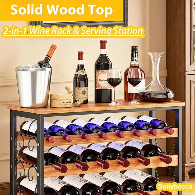 Alt view image 2 of 7 - 64 Bottles Wine Rack Freestanding Floor with 2 in 1 LED Light, Wine Bottle Rack Wine Holder Wine Storage Shelf for Kitchen Bar Pantry, Tall Wine Cabinet Stand Display 31.85''L X 10.6''W X 47.95''H