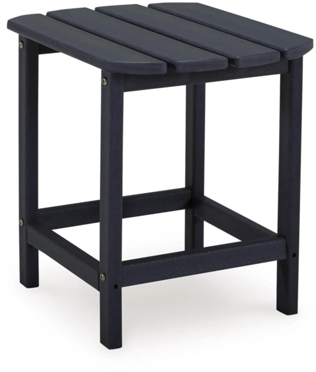 Main image of Sundown Treasure Outdoor End Table, Black | Durable weather resistant HDPE, Stainless steel hardware, Easy assembly, Compact footprint