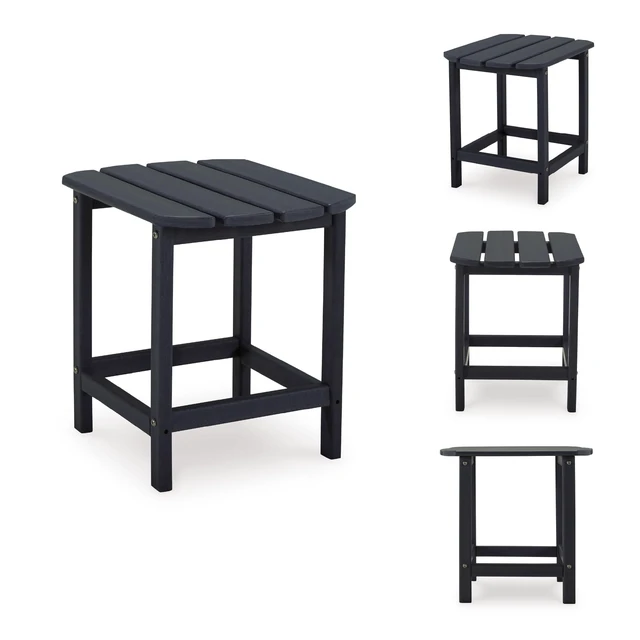 Alt view image 4 of 5 - Sundown Treasure Outdoor End Table, Black | Durable weather resistant HDPE, Stainless steel hardware, Easy assembly, Compact footprint
