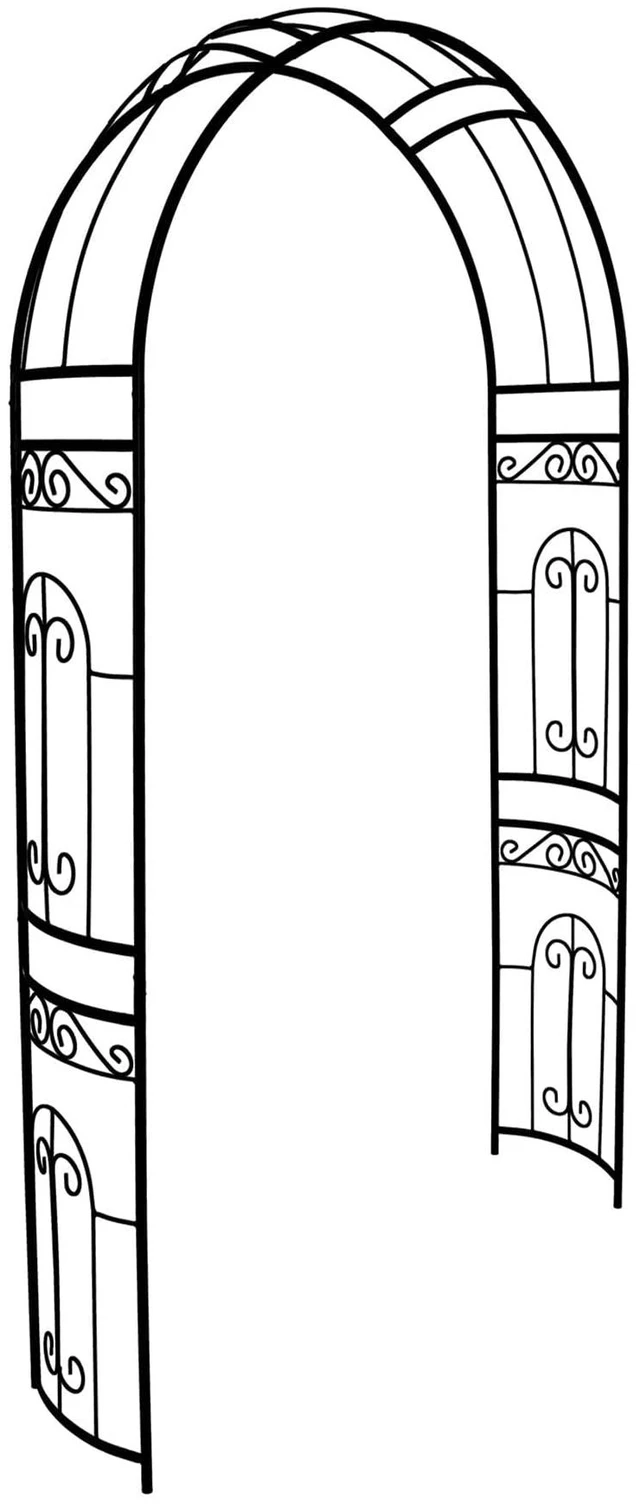 Main image of Metal Garden Arbor Wedding Arch 95.3" H x 45" W, Heavy Duty Rustproof Iron Pergola Trellis for Climbing Plants Outdoor Garden Patio Pathway Lawn Ceremony Party Decoration