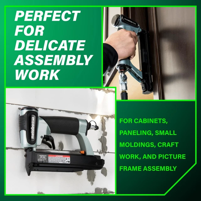 Alt view image 2 of 7 - 23 Gauge Pin Nailer, Pneumatic Lightweight, NP35A | Headless Micro Pins, Invisible Holes, 2.0 lbs Tool, Fits Cabinets, Trim, Crafting, 5/8 to 1-3/8 Inch Nails