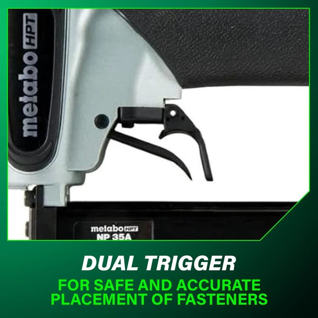 Alt view image 7 of 7 - 23 Gauge Pin Nailer, Pneumatic Lightweight, NP35A | Headless Micro Pins, Invisible Holes, 2.0 lbs Tool, Fits Cabinets, Trim, Crafting, 5/8 to 1-3/8 Inch Nails