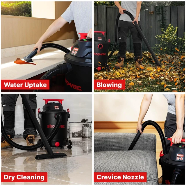 Alt view image 5 of 7 - 5430115 10 Gallon 4.5 Peak HP Wet/Dry Vacuum with Blower Function | 1-7/8" x 7-ft Hose, 15-ft Cord, Filters & Attachments Included, Ideal for Jobsite, Garage, Workshop & Home