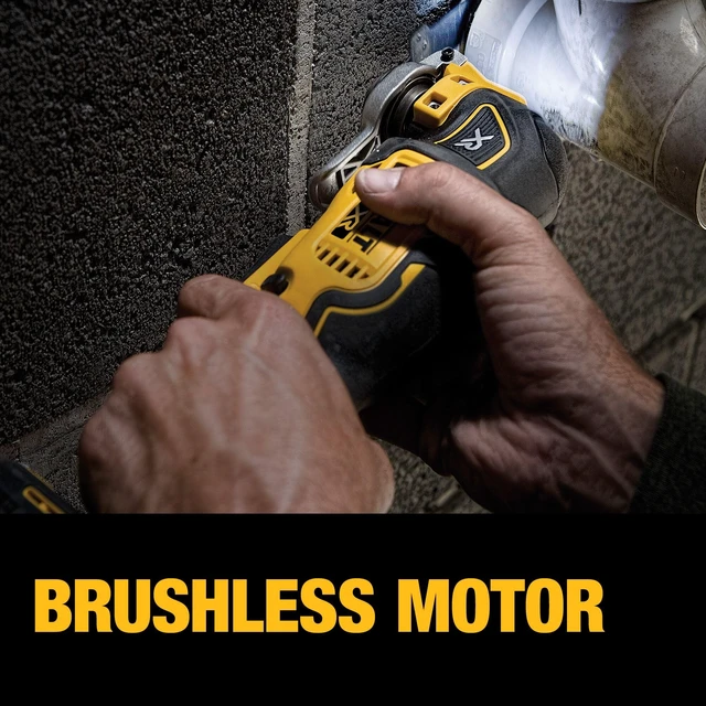 Alt view image 6 of 6 - 20V MAX XR Oscillating Tool Kit with Blades, 3 Speed Cordless Brushless Multitool, Up to 20,000 OPM, LED Light, Battery and Charger Included (DCS356C1)