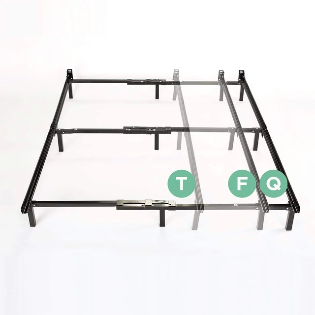 Main image of Compack Metal Adjustable Bed Frame / 7 Inch Support Bed Frame for Box Spring and Mattress Set, Twin/Full/Queen
