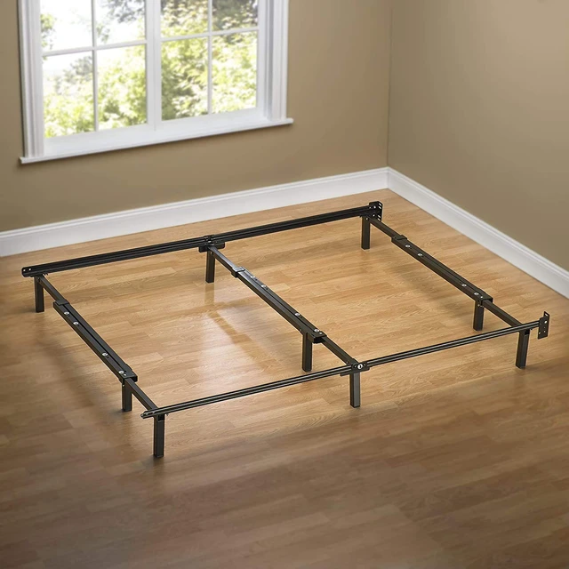 Alt view image 2 of 7 - Compack Metal Adjustable Bed Frame / 7 Inch Support Bed Frame for Box Spring and Mattress Set, Twin/Full/Queen