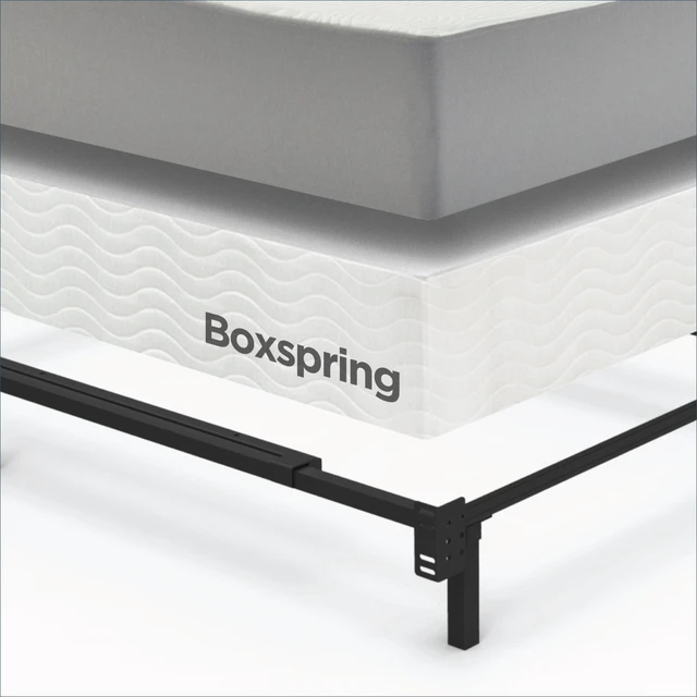 Alt view image 4 of 7 - Compack Metal Adjustable Bed Frame / 7 Inch Support Bed Frame for Box Spring and Mattress Set, Twin/Full/Queen