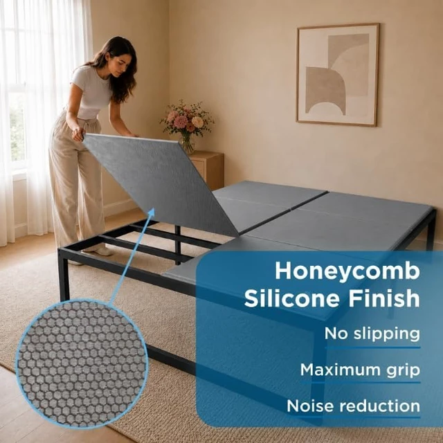 Alt view image 7 of 7 - Original Bunkie Board Full Size (54x75) - Under Bed Support | Non-Slip Breathable Bed Support Board for Slatted Bed Frame, Anti-Sag, Noise Minimizing Moisture Resistant Bed Board