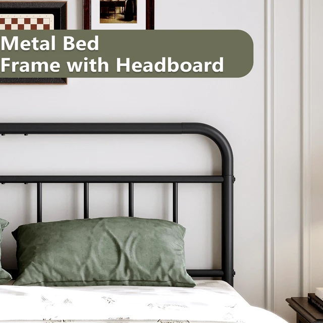 Alt view image 7 of 7 - 14Inch Metal Bed Frame,Queen Size Bed Frame with Storage Space,Heavy Duty Sturdy Mattress Foundation,Easy Assembly,No Box Spring Needed,Queen