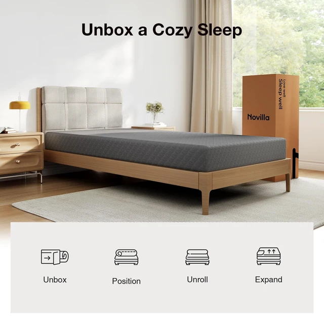 Alt view image 3 of 4 - Twin Mattress 5 InchTwin Memory Foam Mattress | with Gel Memory Foam & Pressure-Relieving Foam for Cool Touch & Spinal Alignment Mattress in a Box CertiPUR-US Certified