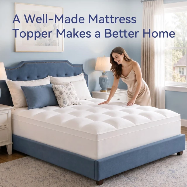 Alt view image 6 of 7 - King Mattress Topper, Extra Thick Pillow Top Mattress Pad Cover | Plush soft breathable bed topper for back pain relief, with elastic deep pocket and overfilled down alternative filling