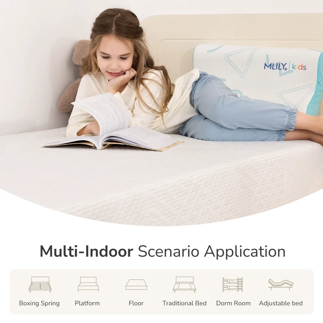 Alt view image 6 of 7 - Twin Mattress in a Box, 6 inch Mattresses for Kids Bed Single Size Daybed Individual Bunk, Memory Foam Medium Firm
