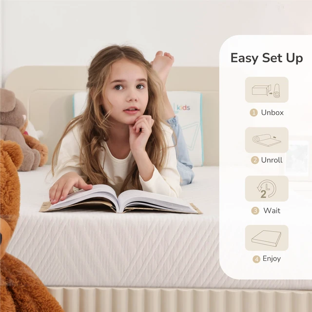 Alt view image 7 of 7 - Twin Mattress in a Box, 6 inch Mattresses for Kids Bed Single Size Daybed Individual Bunk, Memory Foam Medium Firm