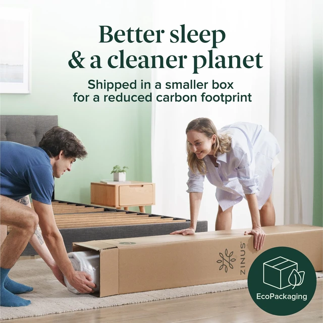 Alt view image 3 of 7 - 6 Inch Twin Foam and Spring Hybrid Mattress, Medium Firm Feel | Fiberglass Free, Durable Support, Mattress in a Box, CertiPUR-US & OEKO-TEX Certified Safe Materials