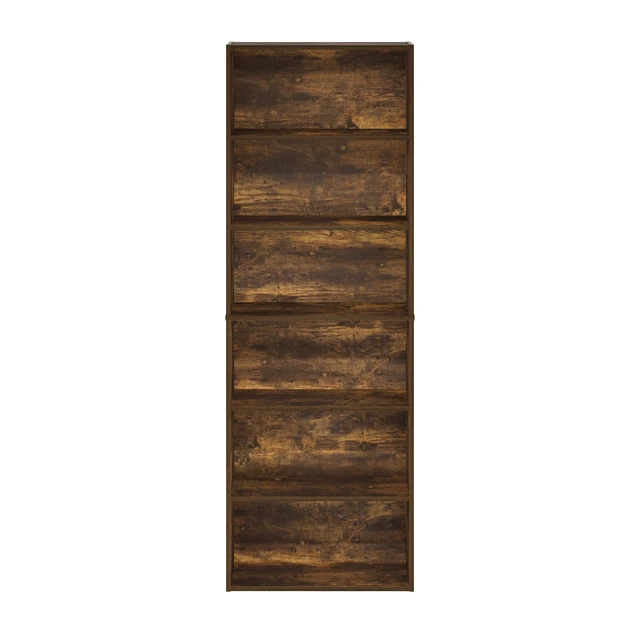 Alt view image 7 of 7 - Jaya Simply Home Free Standing 6-Tier Open Storage Bookcase, Amber Pine