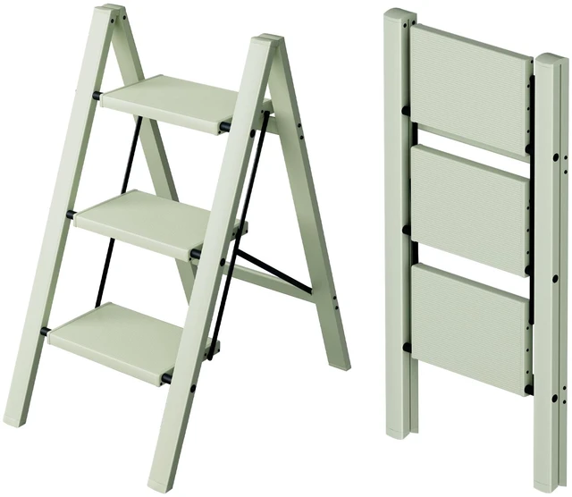 Main image of 3 Step Stool Foldable,Aluminum Step Ladder-FairylandGreen | Lightweight,Wide Anti-Slip Pedals,Folding Step Stool,330lbs Capacity Stepladder for Household,Kitchen,Office