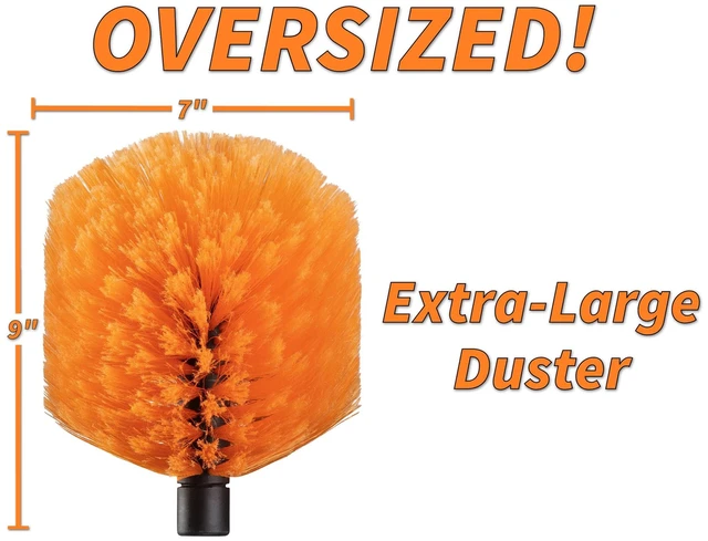 Alt view image 4 of 7 - 5-25 ft Cobweb Duster with Extension Pole 30+ Foot High Reach | Spider Web Cleaner Cobweb Brush for Outdoor & Indoor Web Cleaning // Lightweight & Sturdy Telescopic Pole Kit