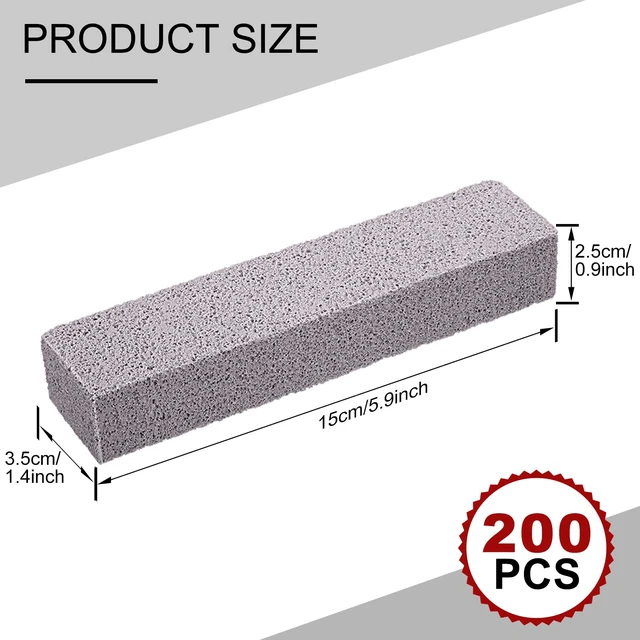 Alt view image 2 of 6 - 200 Pcs Pumice Stick for Cleaning, Pumice Stone Stove Oven Toilet | Scouring Stone Pad Removes Stain Grime Rust Without Scratches, For Kitchen Bathroom Pool House Cleaning Supplies
