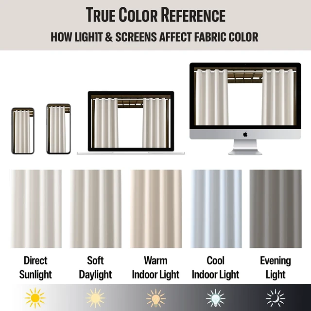 Alt view image 6 of 7 - Waterproof Outdoor Curtain W105 x L108 - Grommet Top Sunlight Blocking Window Treatment Drapes Blackout Curtains for Home Bedroom Living Room Outdoor Patio Porch Pergola Cabana Gazebo, 2 Panels