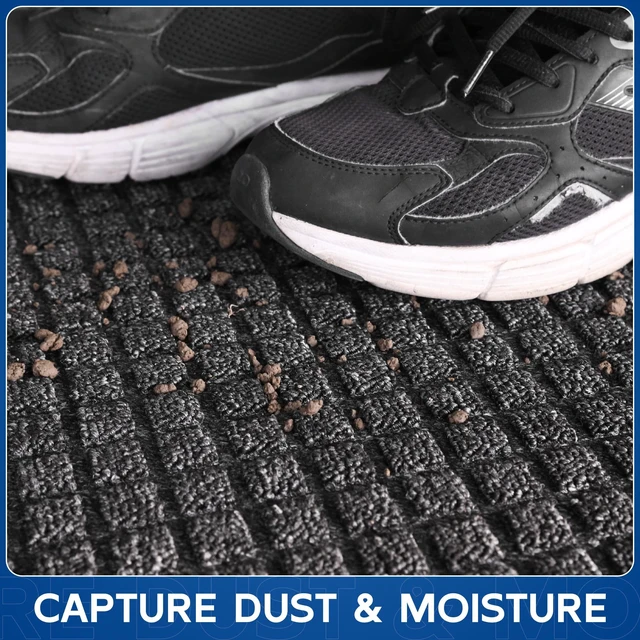 Alt view image 2 of 7 - Durable Front Door Mat, 72" x 36" Heavy Duty Indoor Outdoor Doormat for Entryway, Non-Slip Rubber Backing, Stain and Fade Resistant Commercial Floor Mat for Home Office Entry
