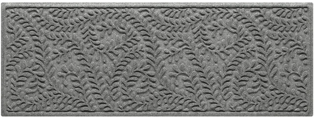 Main image of Boxwood Front Door Mat Indoor Outdoor Entrance, All-Weather Mats | Heavy Duty Outdoor Doormats, Non-Slip Rubber Backing, Dirt & Moisture Trapper, Low Profile, Made in USA, 22"x59", Medium Grey