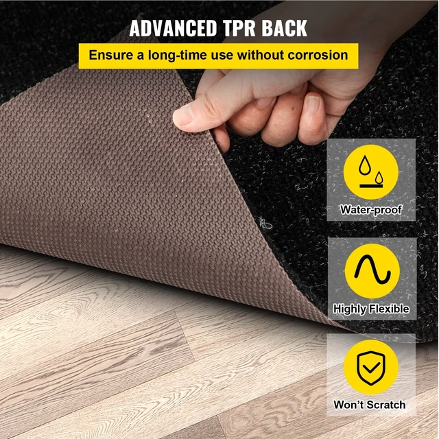Alt view image 4 of 7 - 6 ft x 18 ft Charcoal Black Marine Carpet for Boats Waterproof - 0.18" Thick Indoor Outdoor Rug Carpet Roll for Home Patio Porch Deck