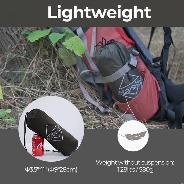 Alt view image 7 of 7 - 12×10ft Ultralight Camping Hammock Tarp, Hammock Rainfly with Doors | 1.1oz 20D Ripstop Silnylon, 4000mm Water resistant, Lightweight Tarp Shelter, 4 Season Tent Tarp for Hiking Backpacking
