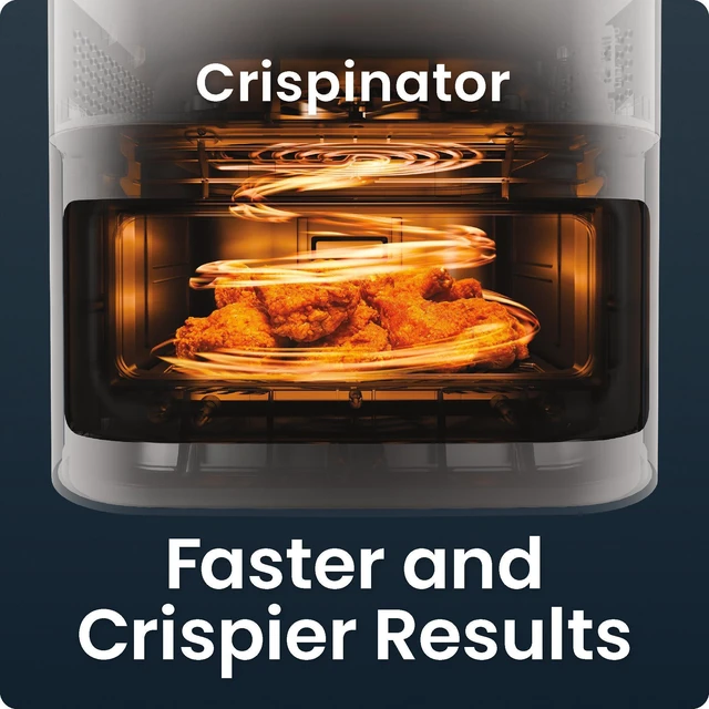 Alt view image 3 of 7 - Crispinator Air Fryer 6-in-1 with 8 Qt capacity, 450°F Max Temp with TurboFry Pro Technology for Fast and Even Results, Viewing Window, Nonstick Ceramic Basket