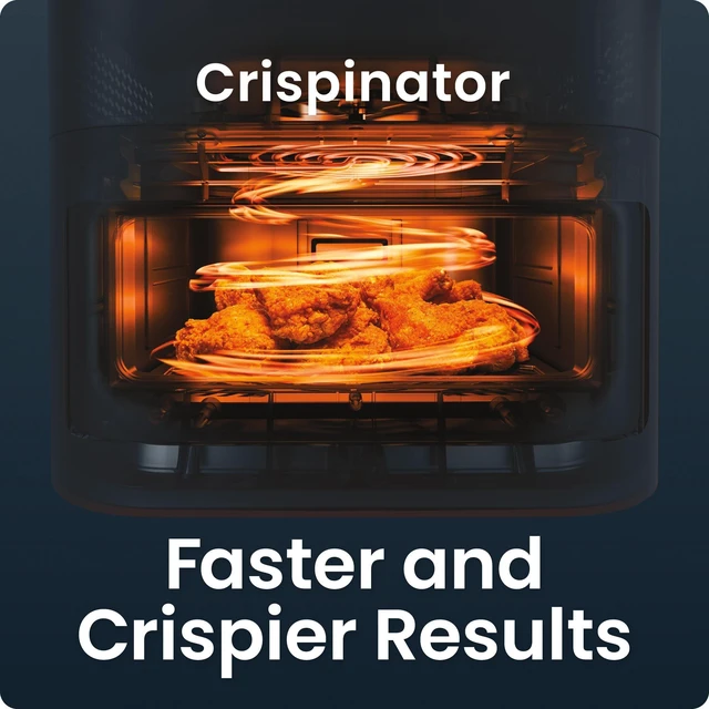 Alt view image 2 of 7 - Crispinator Air Fryer 6-in-1 with 8 Qt capacity, 450°F Max Temp with TurboFry Pro Technology for Fast and Even Results, Viewing Window, Nonstick Ceramic Basket
