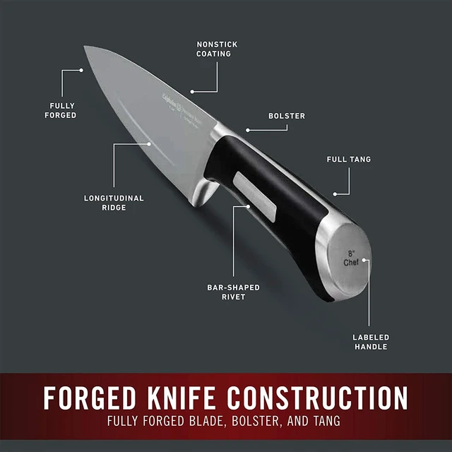 Alt view image 3 of 7 - Kitchen Knife Set with Self-Sharpening Block, 13-Piece NonStick Knives