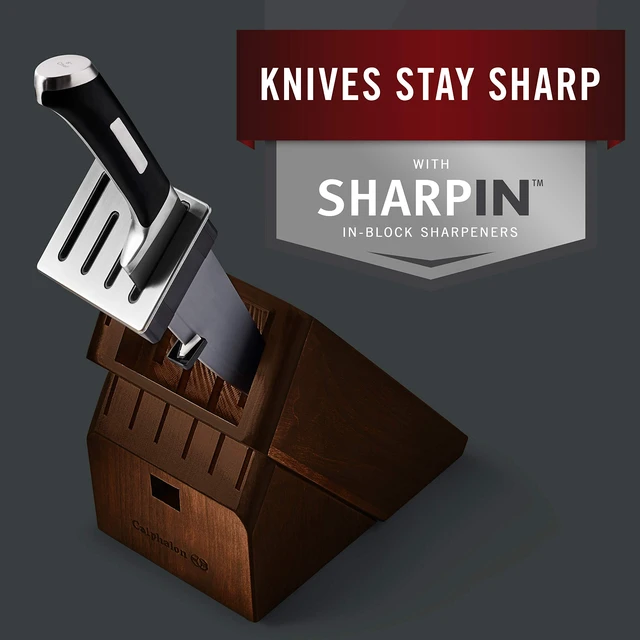 Alt view image 4 of 7 - Kitchen Knife Set with Self-Sharpening Block, 13-Piece NonStick Knives
