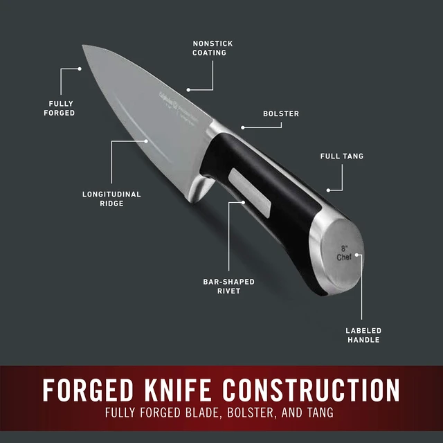 Alt view image 5 of 7 - Kitchen Knife Set with Self-Sharpening Block, 13-Piece NonStick Knives