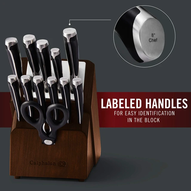 Alt view image 6 of 7 - Kitchen Knife Set with Self-Sharpening Block, 13-Piece NonStick Knives