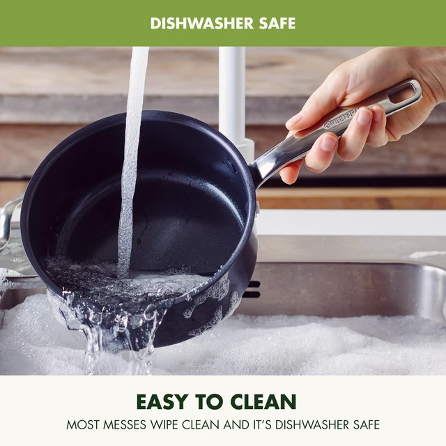 Alt view image 5 of 5 - Prime Chatham 1QT & 2QT Saucepan Pot Set with Glass Lids, Hard Anodized Diamond Infused Ceramic Nonstick, PFAS-Free, Dishwasher Safe, Oven Safe, Multipurpose Chefs Pan, Stay-Cool Handle,Black