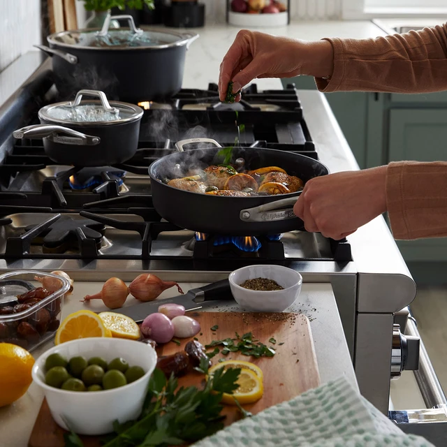 Alt view image 7 of 7 - Premier Hard-Anodized Nonstick Sauce Pan with Lid, 3.5 Quart | MineralShield Technology Cookware with Non-Stick Surface Dishwasher & Oven Safe