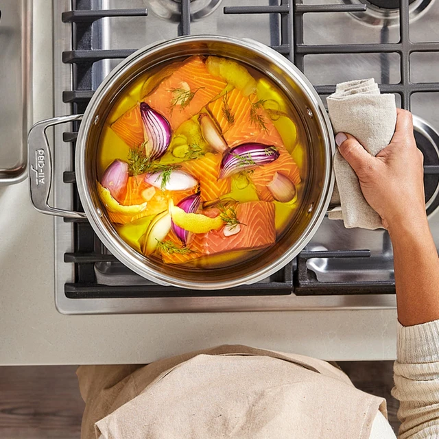 Alt view image 2 of 7 - Simply Strain Nonstick 6 Qt. Multipot with Straining Lid | Multipot with straining lid for straining liquids, Dishwasher safe, Oven Safe up to 6500°F