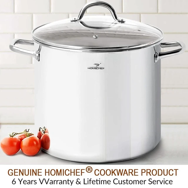 Alt view image 7 of 7 - LARGE STOCK POT 24 Quart With Lid - Nickel Free Stainless Steel Cookware Stockpot 24 Quart - Healthy Cookware Polished Stockpots - Heavy Duty Induction Pot Soup Pot With Lid