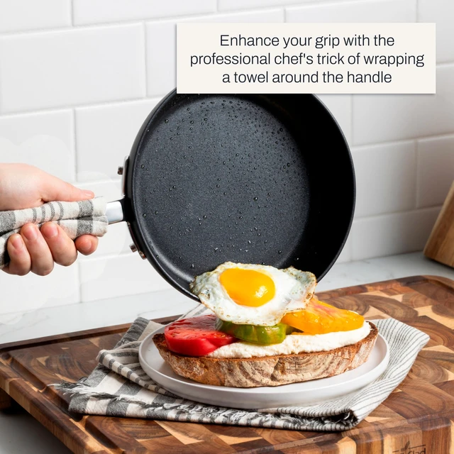 Alt view image 4 of 7 - HA1® Nonstick, 2-Piece Fry Pan Set, Induction Ready | 8" and 10" frying pans set, Long-lasting non-stick, Scratch-Resistant Exterior, Dishwasher safe, Oven Safe up to 500°F