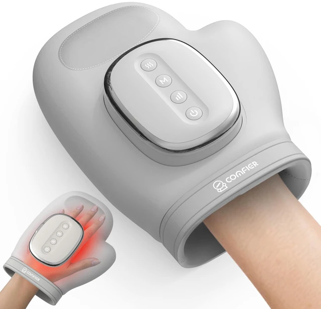 Main image of Hand Massager with Heat and Compression for Arthritis Carpal Tunnel | FSA Eligible Items, Large Hand Chamber Fits Left Right Hand, 5 Compression Levels, 3 Modes,3 Heat Levels, Gift for Women Men