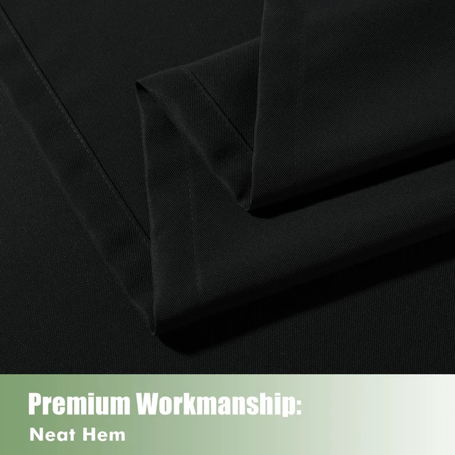 Alt view image 5 of 7 - Waterproof Outdoor Curtains for Patio 6 Pcs 54x120 Inch Black | Weatherproof, Privacy Outsides Curtains for Backyard Porch Gazebo, Sunlight & UV Blocking,Outdoor Dining Dividers
