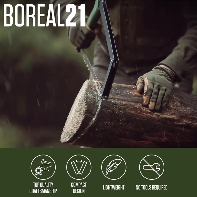 Alt view image 2 of 7 - AGAWA BOREAL21 21-Inch Folding Saw with All-Purpose Blade, Camping Gear | Nested Construction Keeps Sharp Edges Enclosed In Transit, while Protective Cover Keeps Parts Together for Daily Convenience.