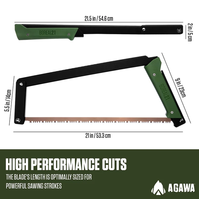 Alt view image 3 of 7 - AGAWA BOREAL21 21-Inch Folding Saw with All-Purpose Blade, Camping Gear | Nested Construction Keeps Sharp Edges Enclosed In Transit, while Protective Cover Keeps Parts Together for Daily Convenience.