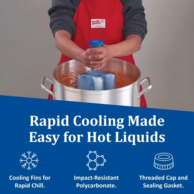 Alt view image 5 of 6 - Food Cooling Paddle, Rapi-Kool, 64 oz, Set of 2 | Ice Paddle and Cooling Wand for Soups, Sauces and Hot Liquids