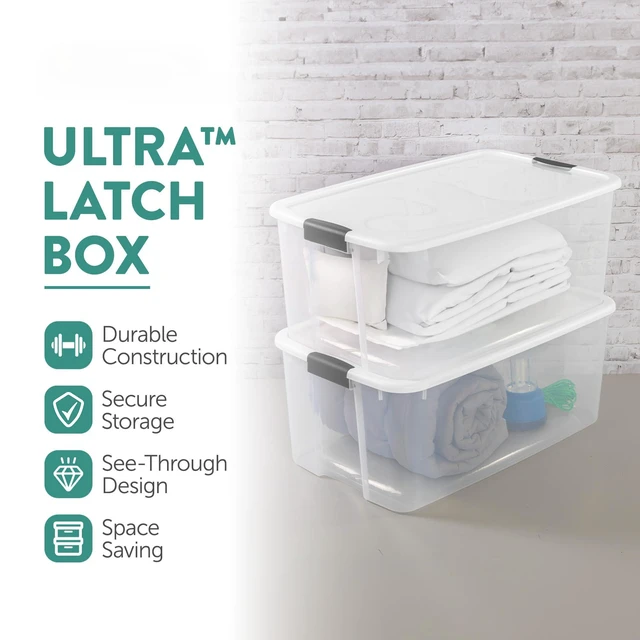 Alt view image 2 of 7 - Ultra Latch Box with Lids for Home and Office, 116 Quart, 4-Pack