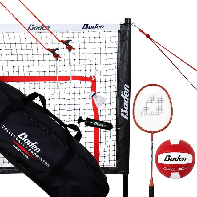 Alt view image 7 of 7 - Champions Volleyball Badminton Combo Set