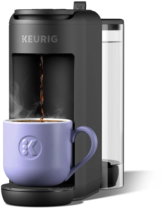 Main image of K-Mini Mate Plus Single-Serve K-Cup Pod Coffee Maker, Matte Black | Compact, 3 Cup Sizes, Brew Over Ice and Strong Button Features, 50 oz Removable Reservoir