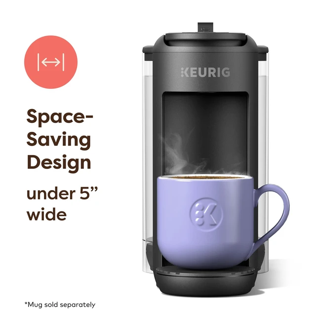 Alt view image 2 of 7 - K-Mini Mate Plus Single-Serve K-Cup Pod Coffee Maker, Matte Black | Compact, 3 Cup Sizes, Brew Over Ice and Strong Button Features, 50 oz Removable Reservoir
