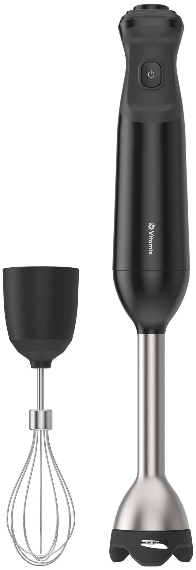 Main image of 2-Speed Immersion Blender + Whisk Attachment, 350-Watt Motor, Black | 2-Speed Control, Stainless Blades, 5-Foot Cord, Blend in Any Container, Variable-Speed Control